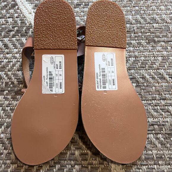 Ancient Greek Sandal Chain thong Sandal Sz 37/US 7 - Picture 3 of 5